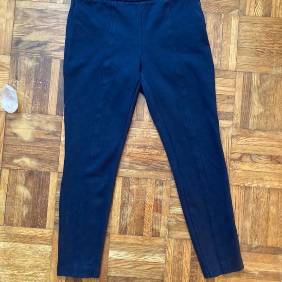 Navy Blue GAP Cotton Blend Side Zip Cropped Leggings Size Small Petite - Picture 7 of 7